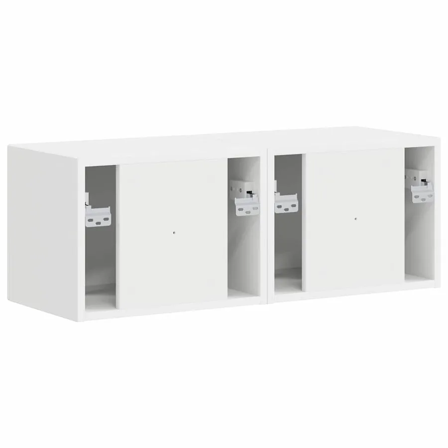 Meuble TV mural 2 pcs Blanc 39 x 31 x 29,5 cm Bois d'ingénierie - 9