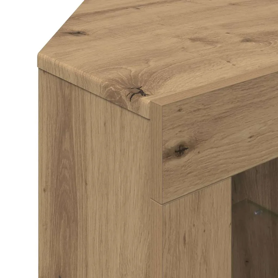 Meuble TV LED d'Angle 100x40x68cm Chêne artisanal - 11