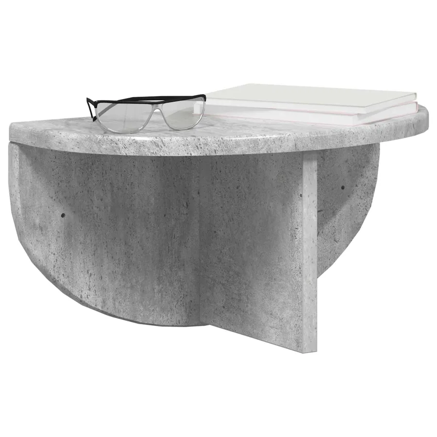 Étagère Murale Montage mural 2 pcs Gris béton 38 x 19 x 19 cm - 3