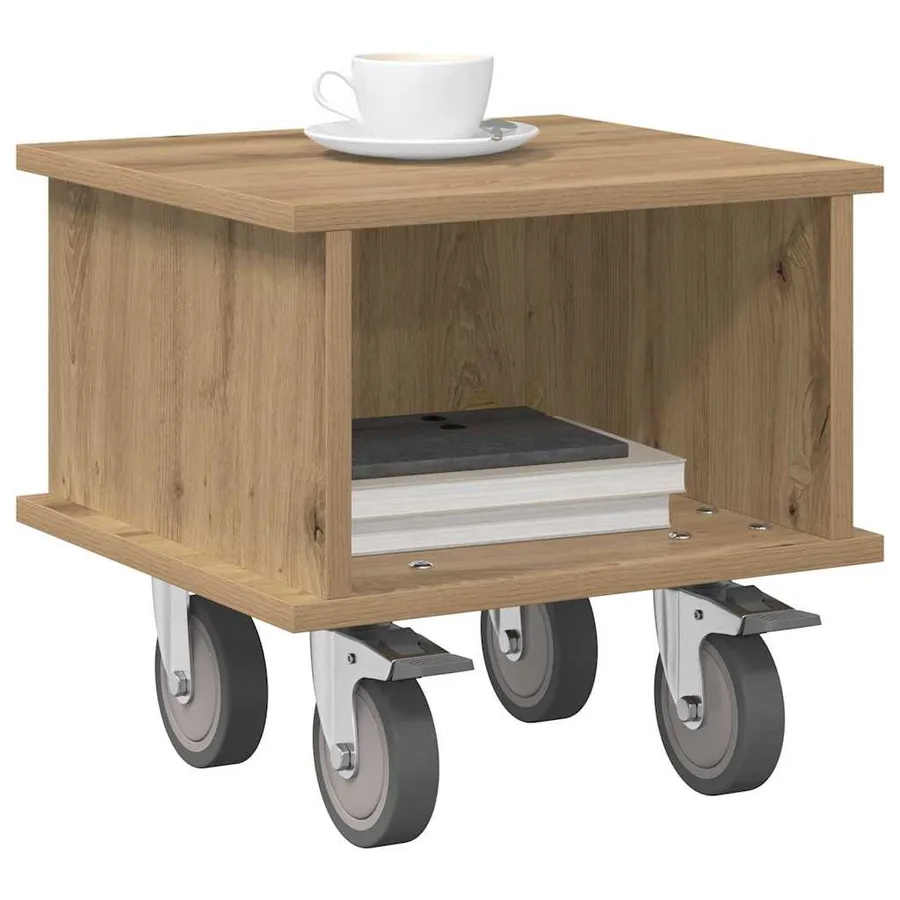 Meuble TV 37 x 35 x 35 cm Chêne artisanal Bois d'ingénierie - 3