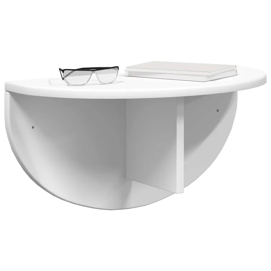 Étagère Murale 2 pcs Blanc 48 x 24 x 24 cm Bois d'ingénierie - 3