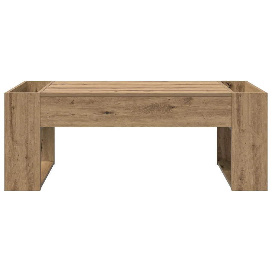 Table basse Chêne artisanal 110 x 50 x 41 cm Bois d'ingénierie - 5