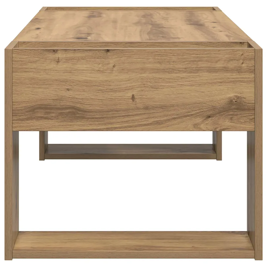 Table basse Chêne artisanal 110 x 50 x 41 cm Bois d'ingénierie - 6