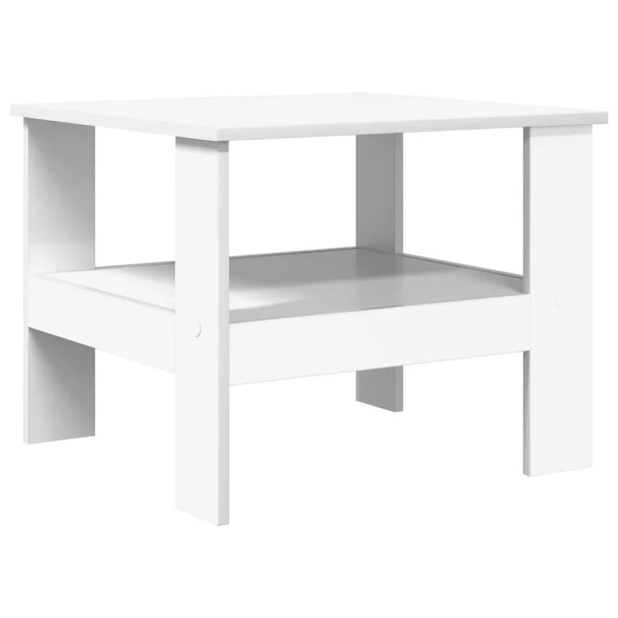 Table basse Blanc 57 x 55 x 45 cm Bois d'ingénierie - 2