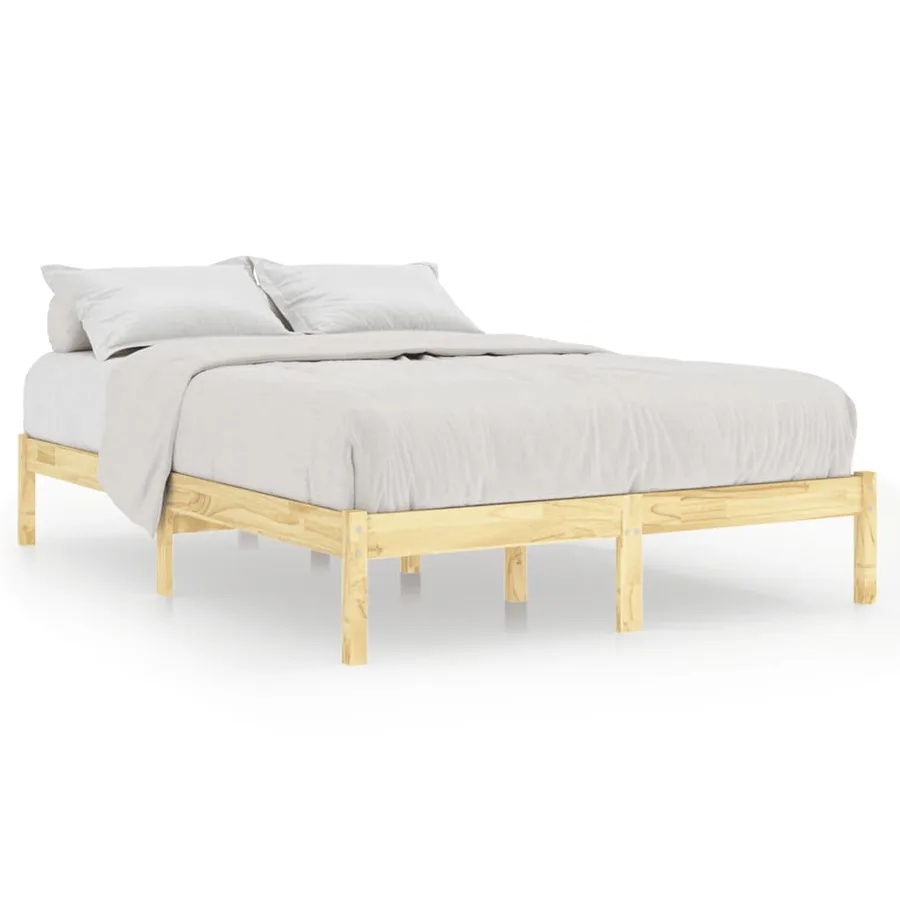 Cadre de lit sans matelas bois massif 140x200 cm - 2