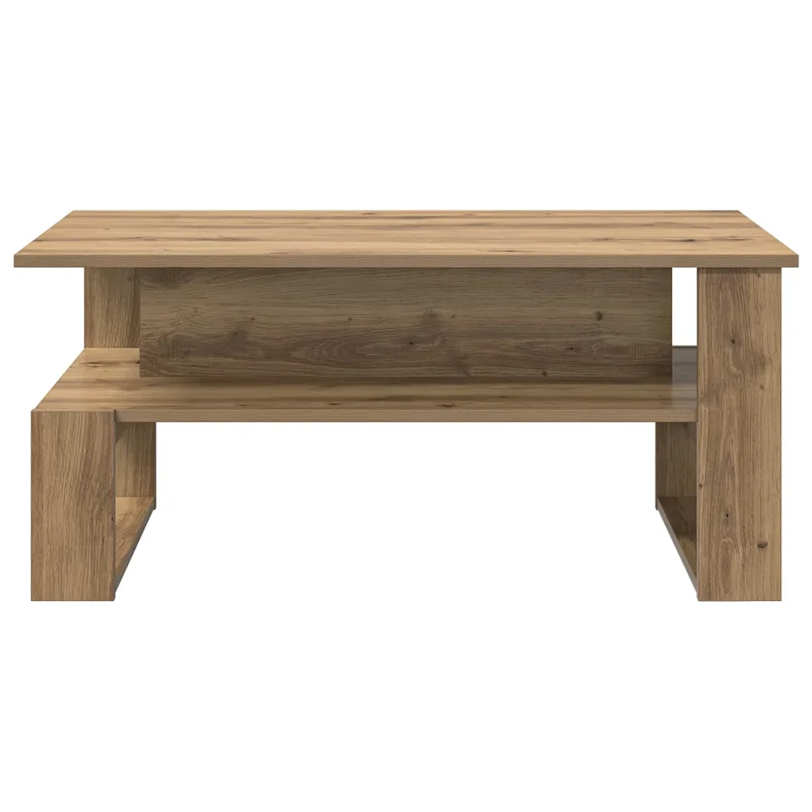 Table basse Chêne artisanal 90 x 50 x 40 cm Bois d'ingénierie - 5