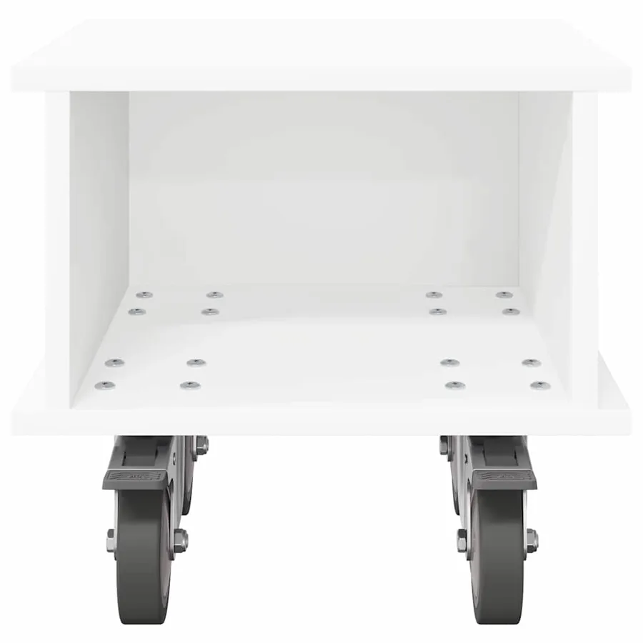 Meuble TV Blanc 37 x 35 x 35 cm Bois d'ingénierie - 5