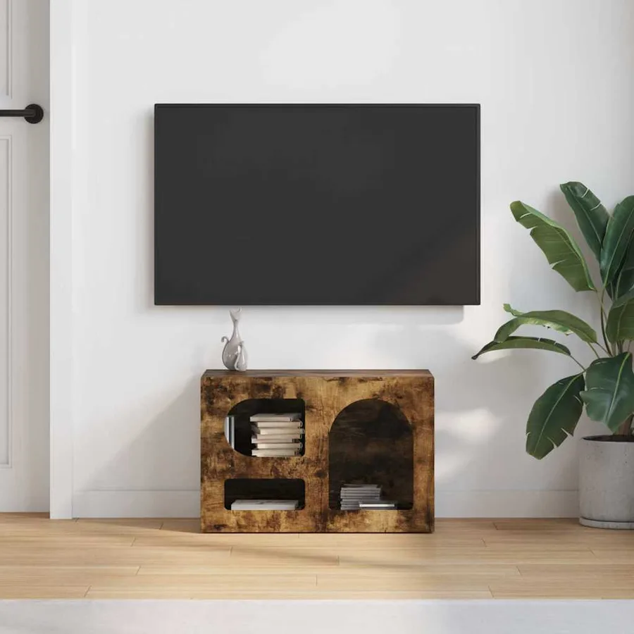 Meuble TV ELST 60 x 35 x 40 cm Chêne fumé Bois d'ingénierie - 4