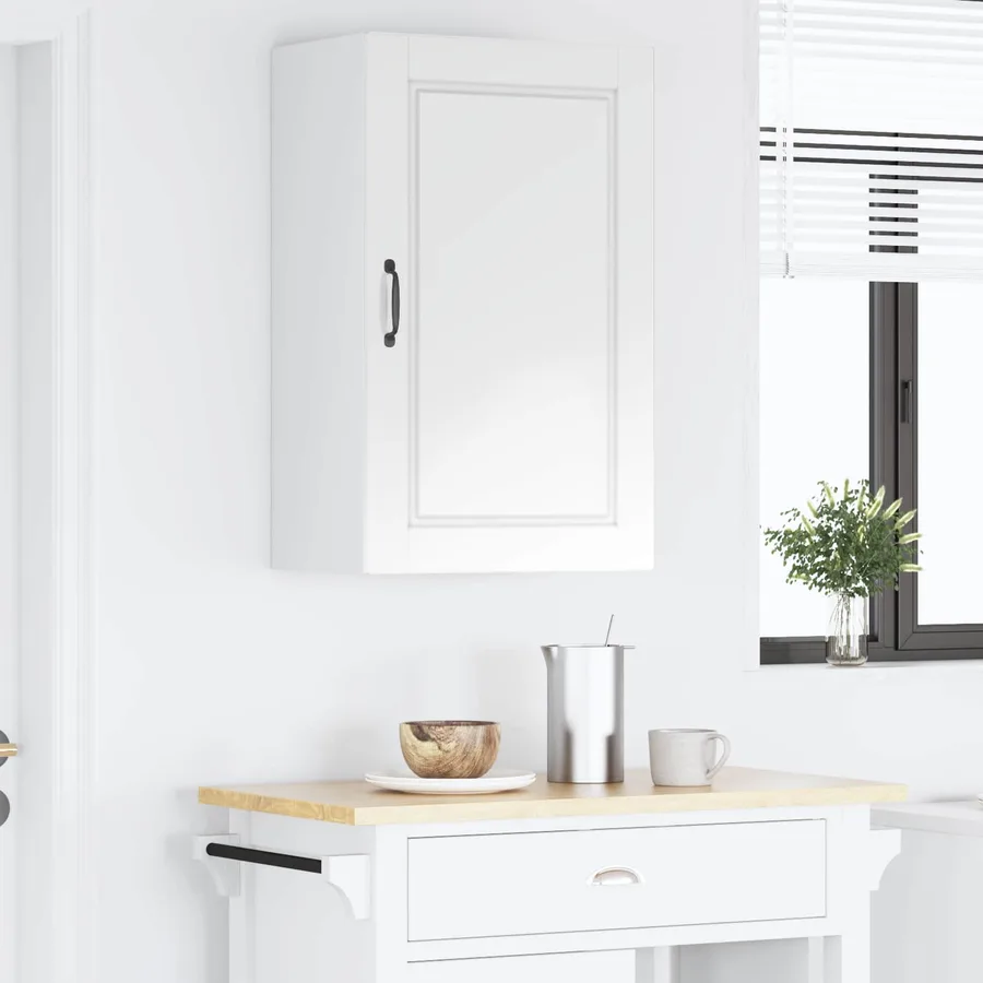 Meuble mural PORTO Blanc brillant 50 x 31 x 80 cm - 4