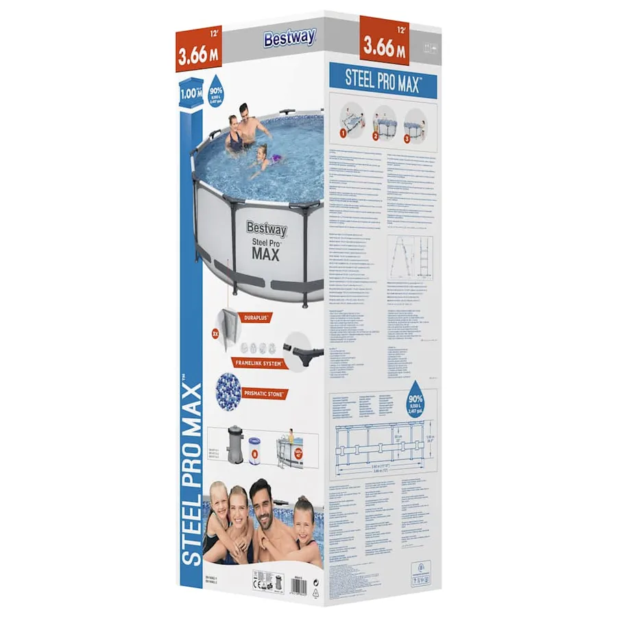 Bestway Ensemble de piscine Steel Pro MAX 366x100 cm - 10