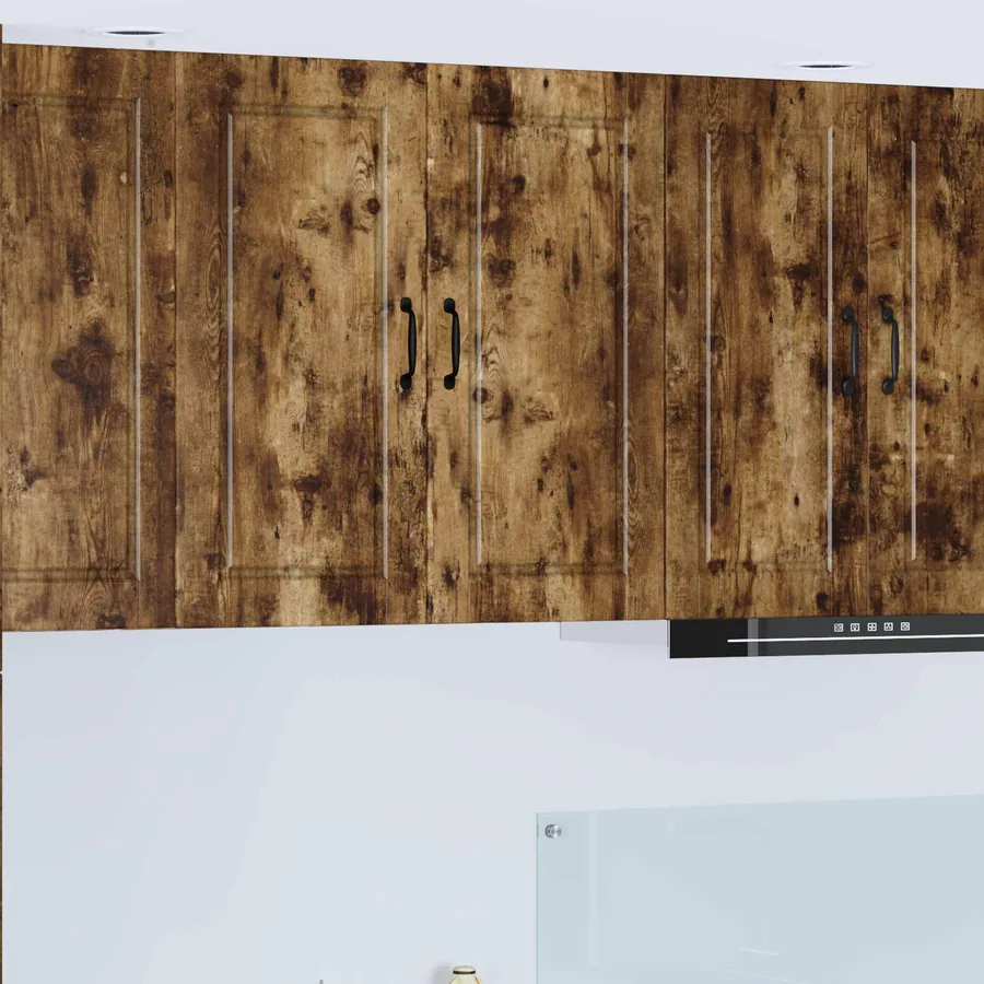 Meuble mural PORTO Chêne fumé 80 x 31 x 80 cm Bois d'ingénierie