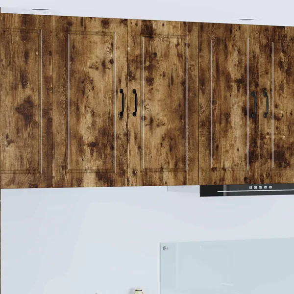 Meuble mural PORTO Chêne fumé 80 x 31 x 80 cm Bois d'ingénierie
