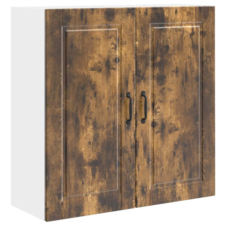 Meuble mural PORTO Chêne fumé 80 x 31 x 80 cm Bois d'ingénierie - 2