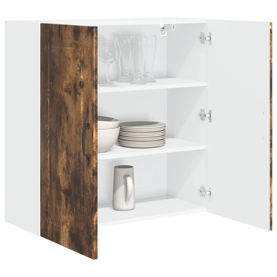 Meuble mural PORTO Chêne fumé 80 x 31 x 80 cm Bois d'ingénierie - 3