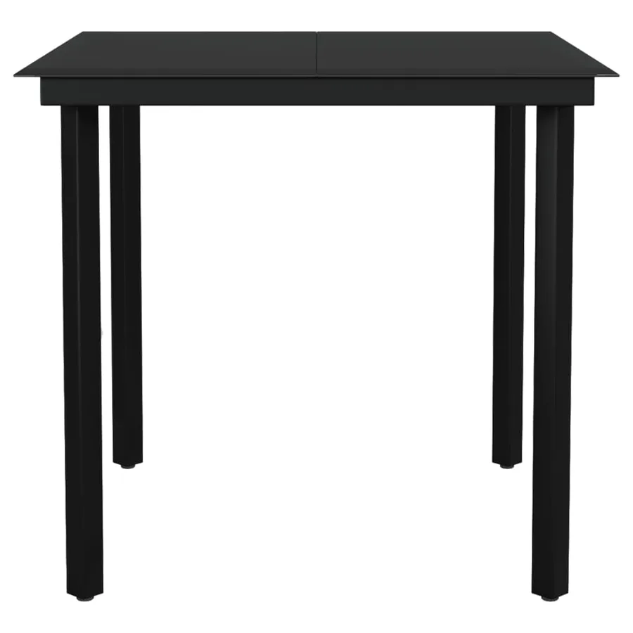 Ensemble à manger de jardin 5 pcs Noir - 6