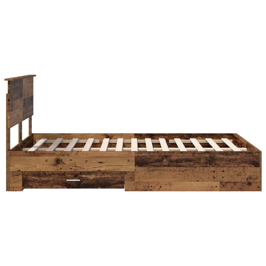 Cadre de lit Bois ancien 120 x 190 cm Bois d'ingénierie - 9