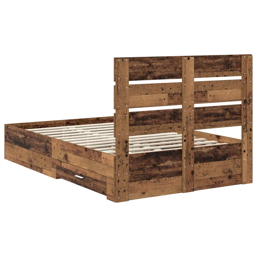 Cadre de lit Bois ancien 120 x 190 cm Bois d'ingénierie - 10