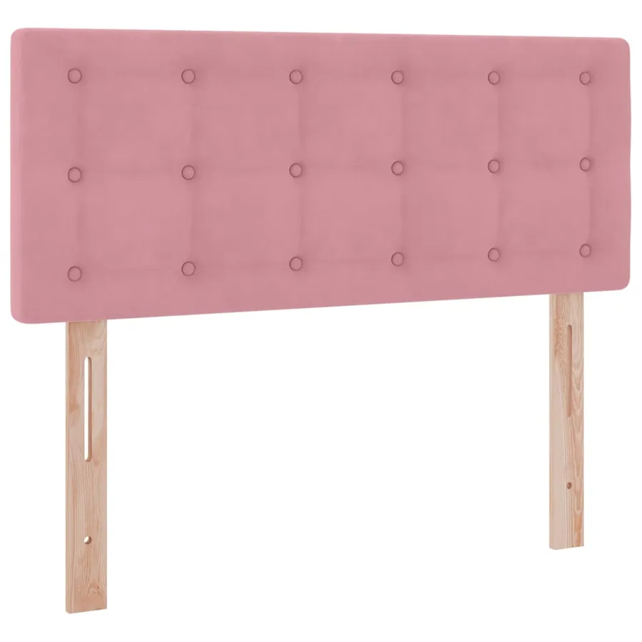 Lit de rangement LED avec matelas Rose 120 x 200 cm Velours - 8