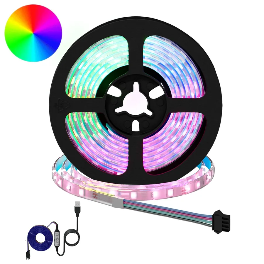Bande LED 2 pcs Noir et Transparent 1700 mm Cuivre et plastique