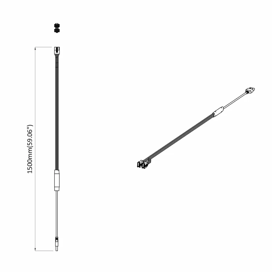 Bande LED 2 pcs Noir et Multicolore 1745 mm Cuivre et plastique - 8