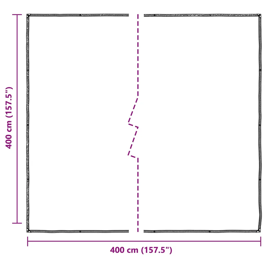 Couverture pour plantes Transparent 4 x 4 m PE - 10
