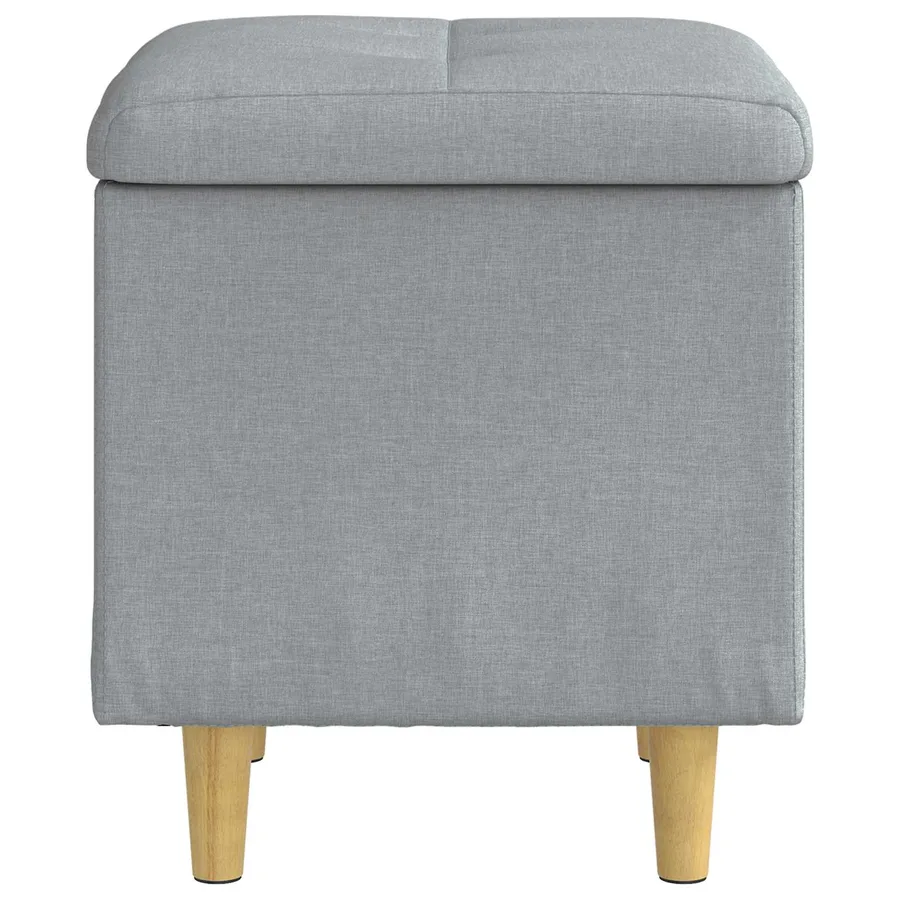 Ottoman avec rangement Gris clair 40 x 40 x 45 cm tissu - 5
