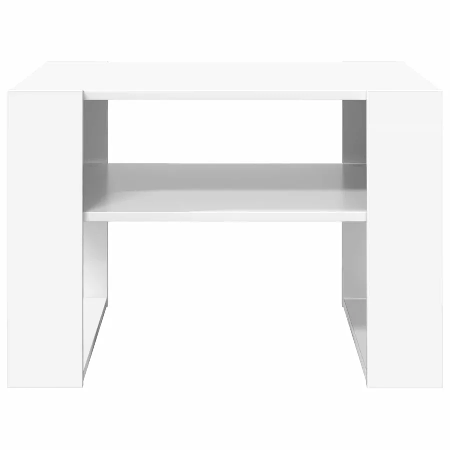 Table basse Blanc 66 x 53 x 45 cm Bois d'ingénierie - 5