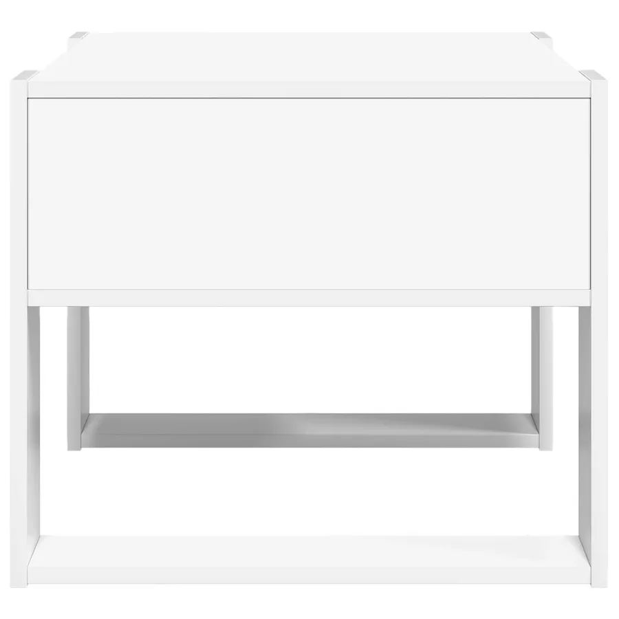 Table basse Blanc 66 x 53 x 45 cm Bois d'ingénierie - 6
