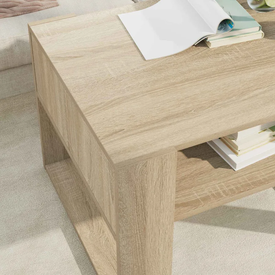 Table basse Chêne Sonoma 66 x 53 x 45 cm Bois d'ingénierie - 4