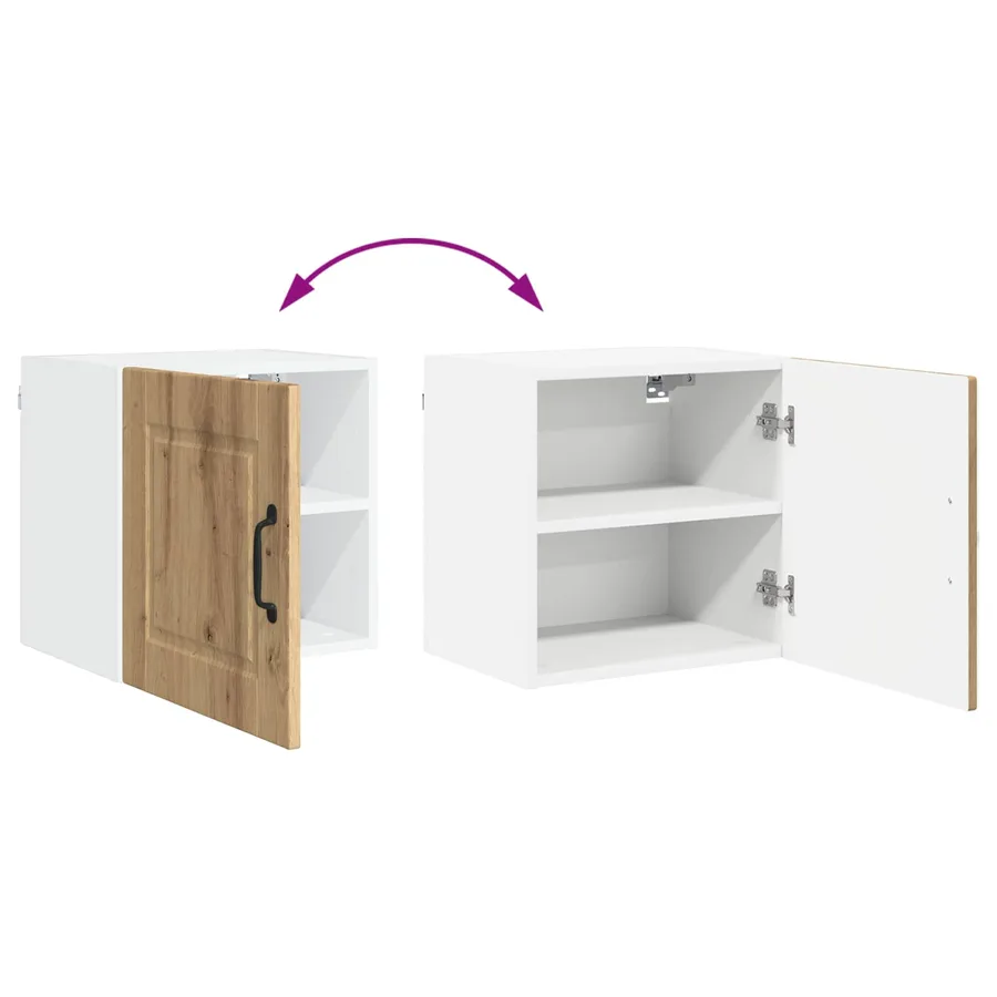 Meuble mural PORTO 2 pcs Chêne artisanal Bois d'ingénierie - 11