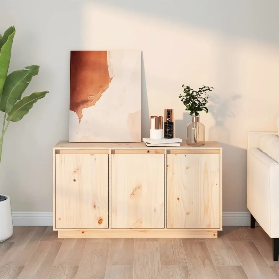 Buffet 111x34x60 cm Bois massif de pin - 7