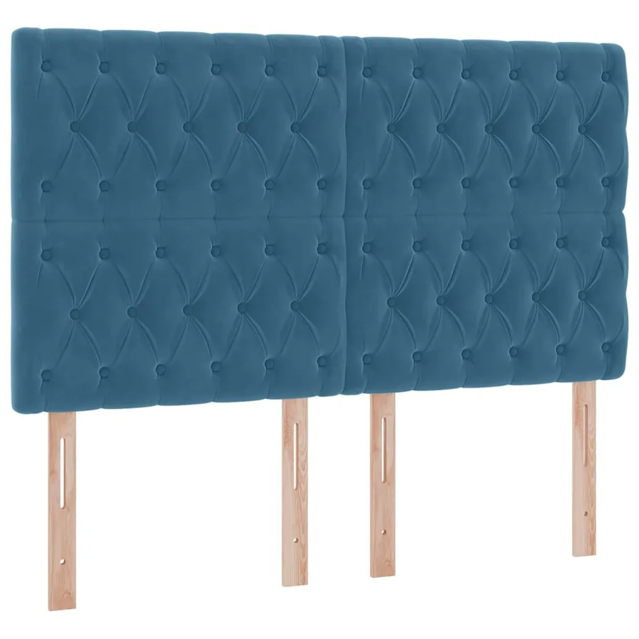 Lit de rangement LED avec matelas Bleu foncé 140 x 190 cm - 10