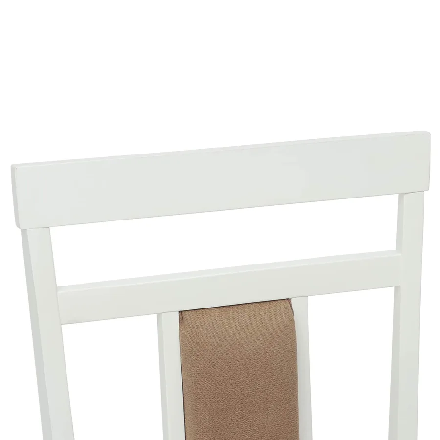 Chaise de salle à manger 2 pcs Blanc et marron - 9