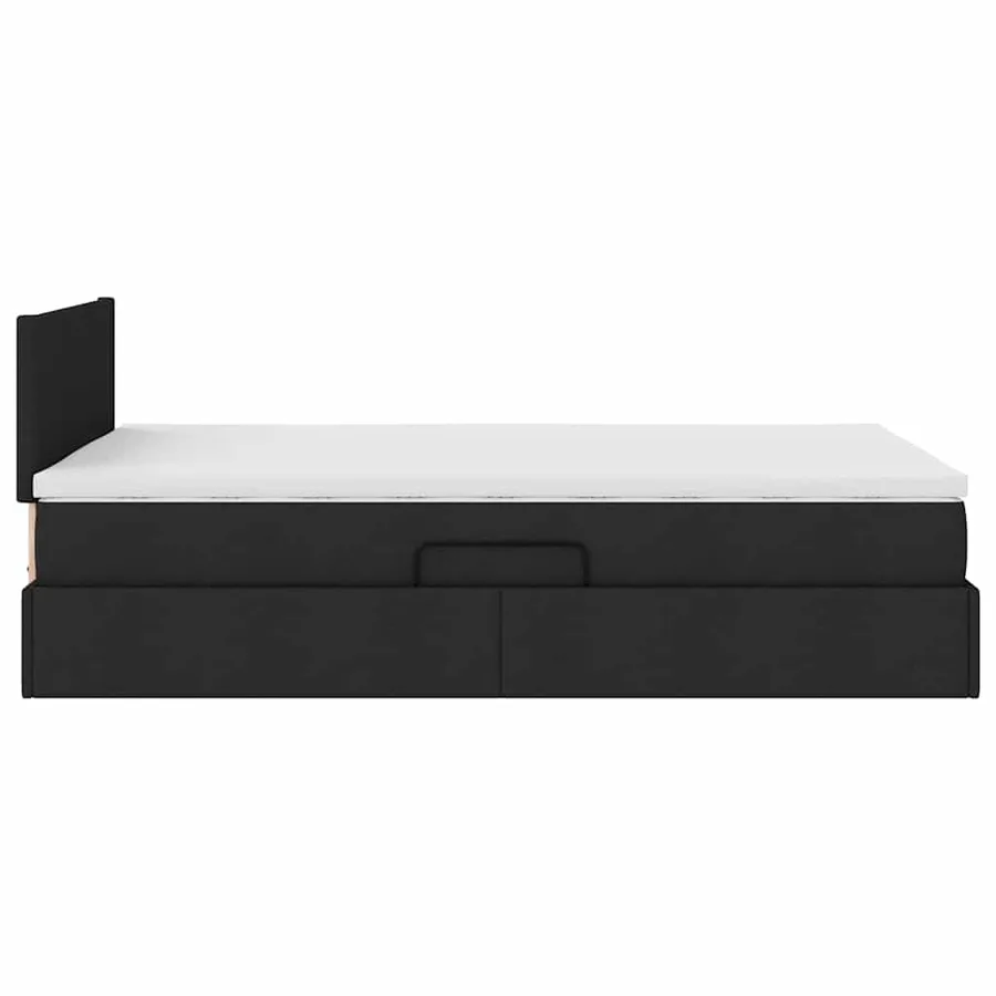 Lit avec rangement et matelas avec matelas Noir 120 x 200 cm - 10