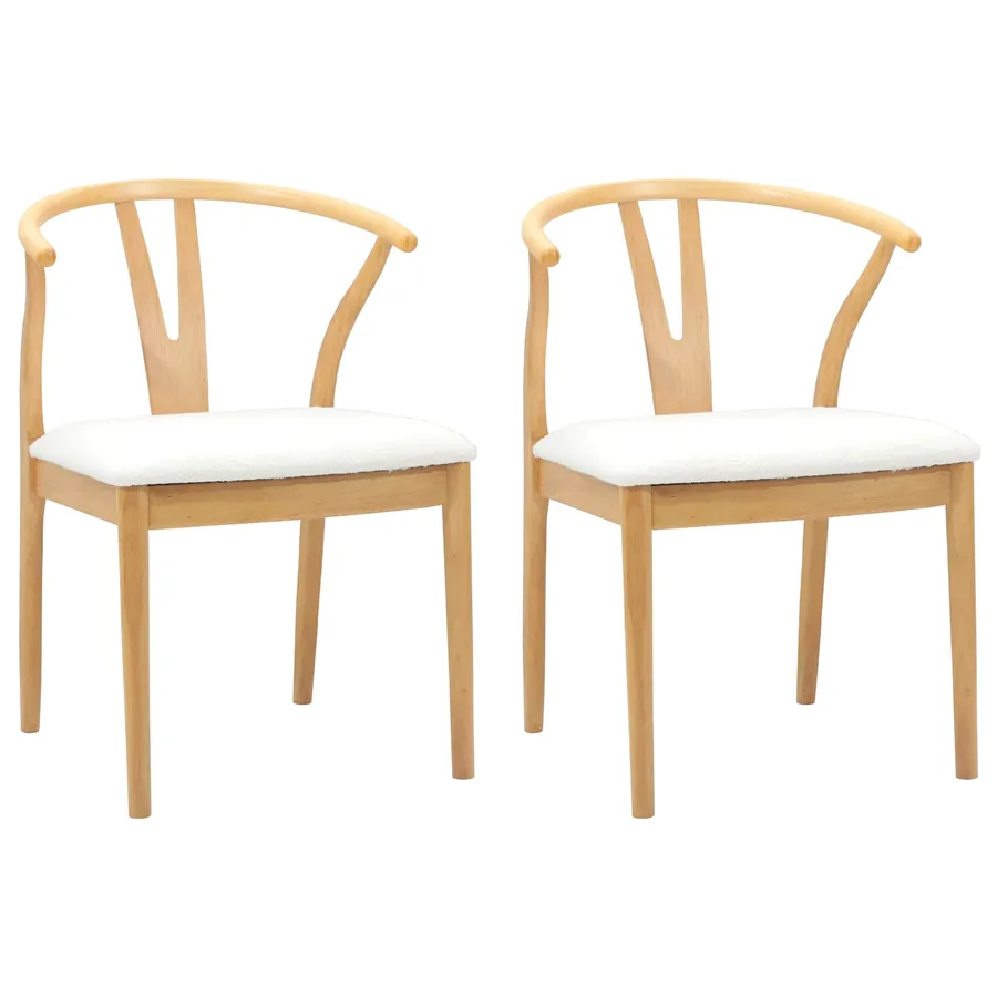 Chaise de salle à manger 2 pcs Naturel et clair - 2