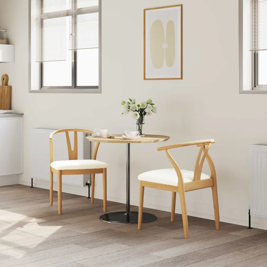 Chaise de salle à manger 2 pcs Naturel et clair - 3