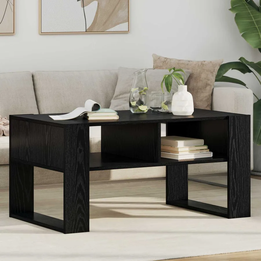 Table basse Chêne noir 92 x 53 x 45 cm Bois d'ingénierie
