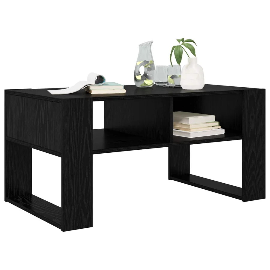 Table basse Chêne noir 92 x 53 x 45 cm Bois d'ingénierie - 3
