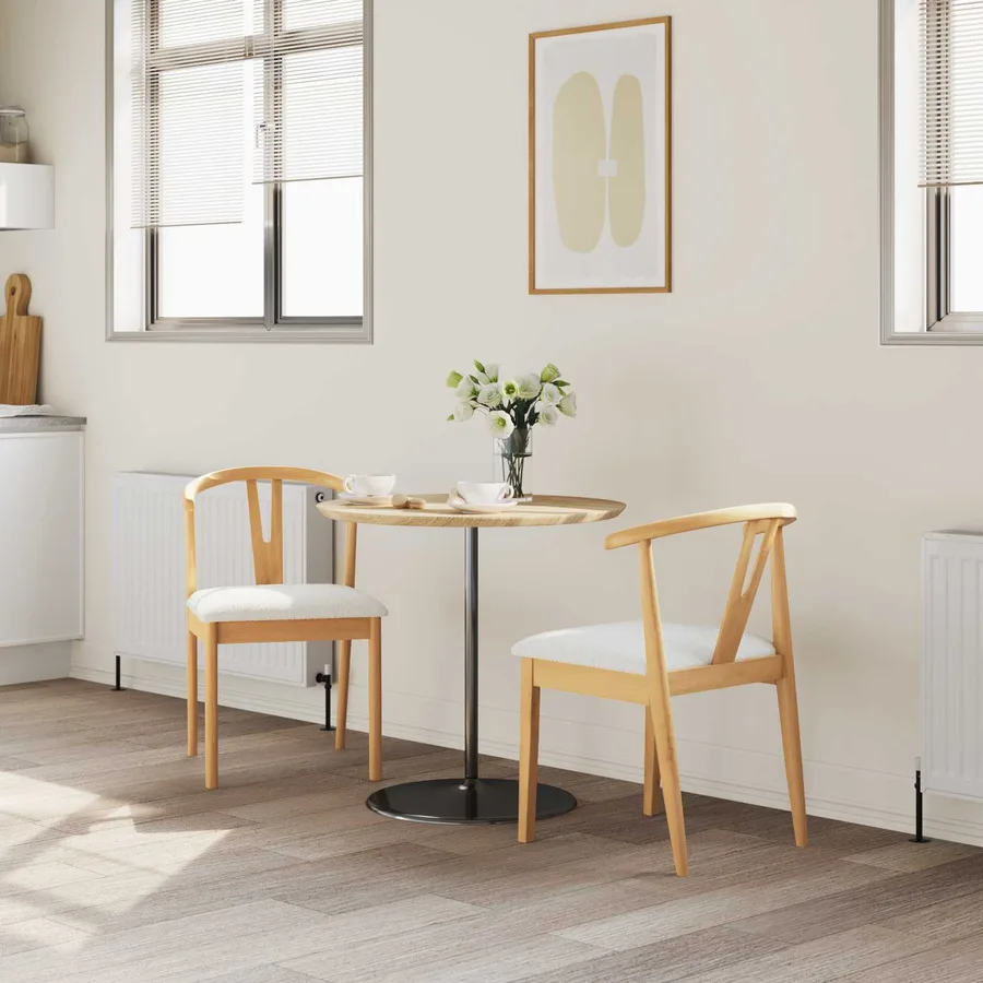 Chaise de salle à manger 2 pcs Naturel et clair - 3