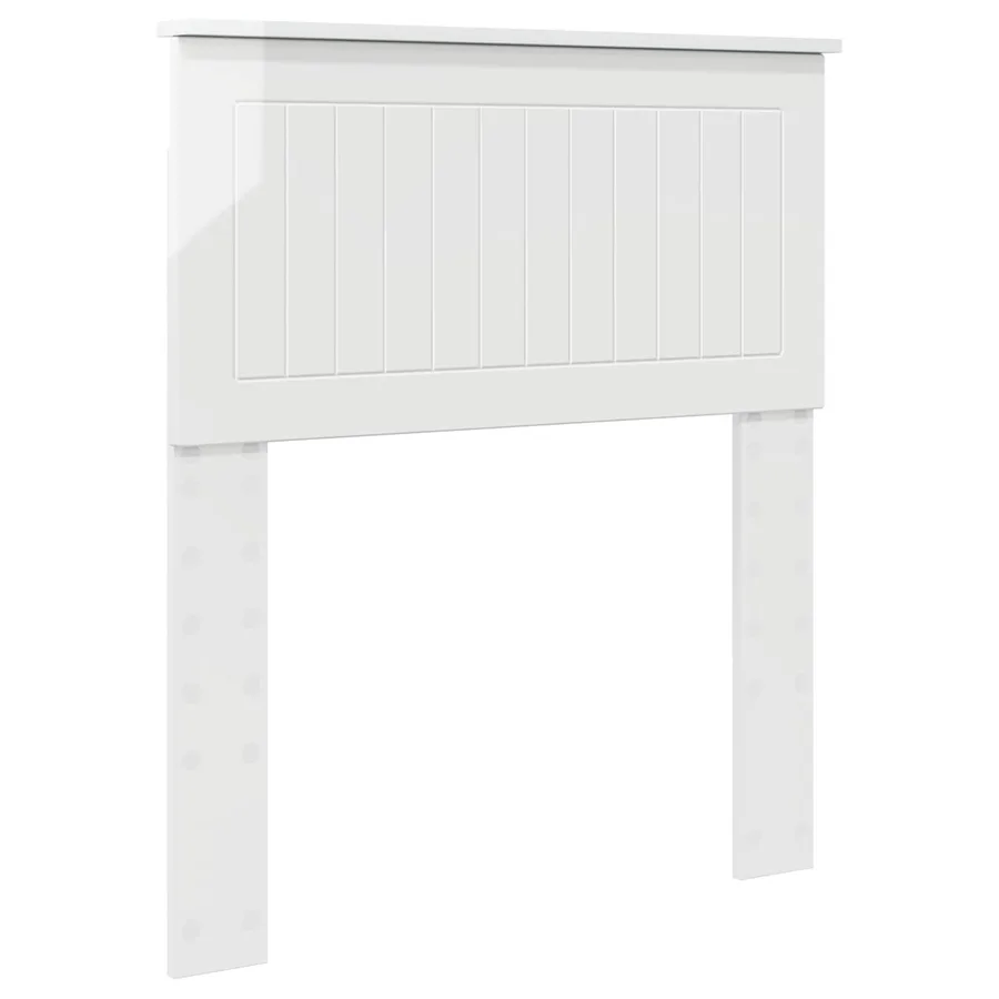 Tête de lit Blanc Brillant Bois d'ingénierie - 2