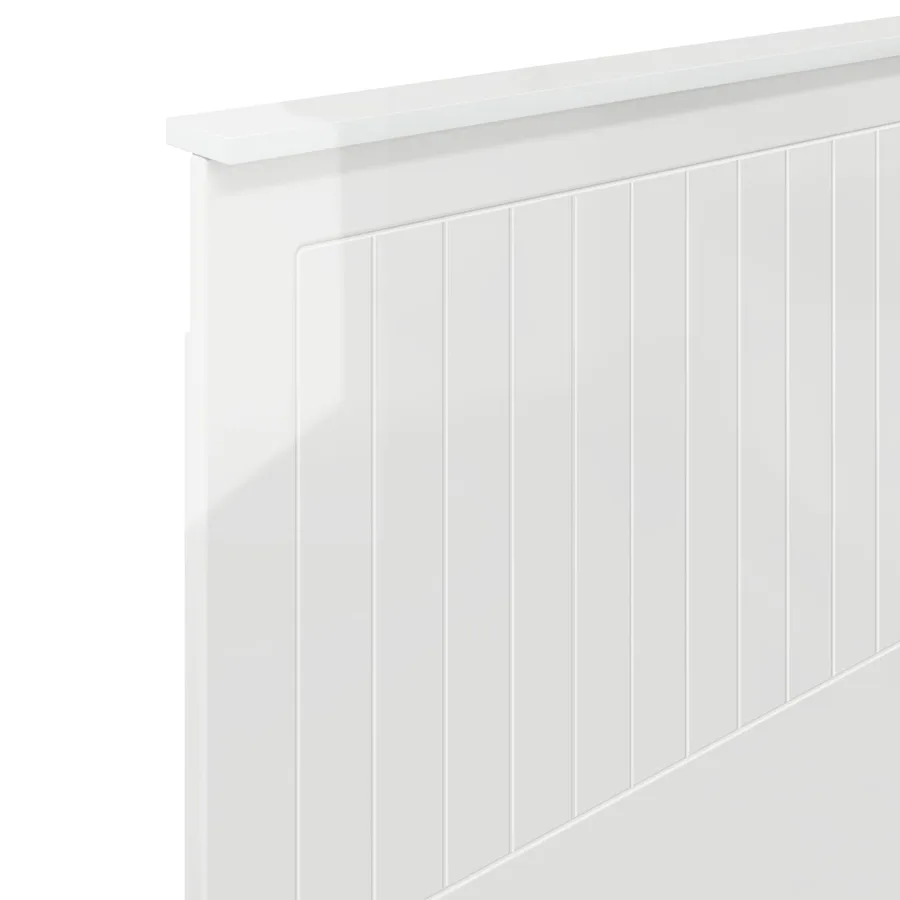 Tête de lit Blanc Brillant Bois d'ingénierie - 7