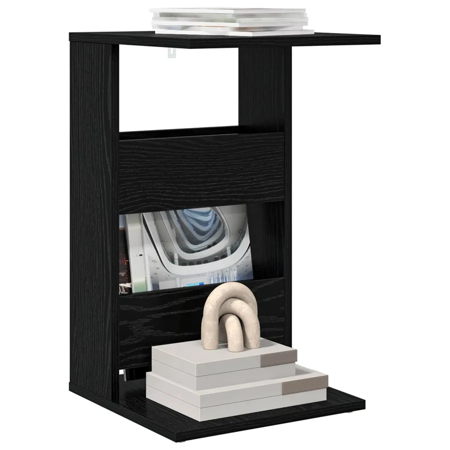 Table d'appoint Chêne noir 40 x 35 x 60,5 cm Bois d'ingénierie - 3