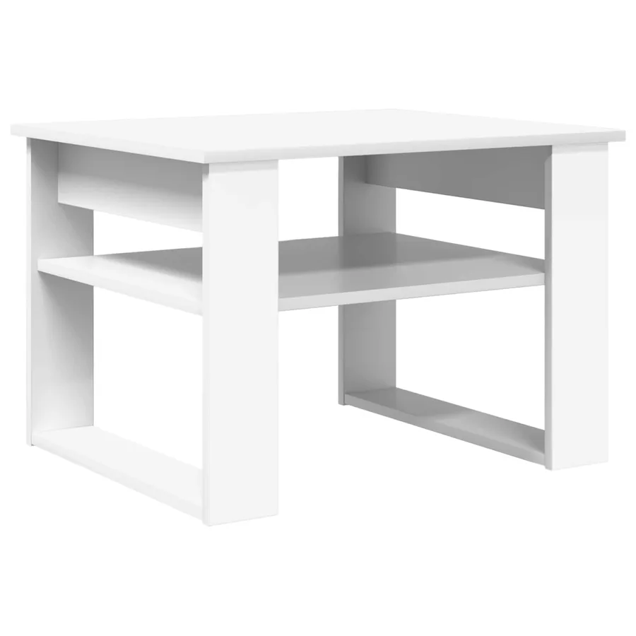 Table basse Blanc 64 x 54 x 44 cm Bois d'ingénierie - 2
