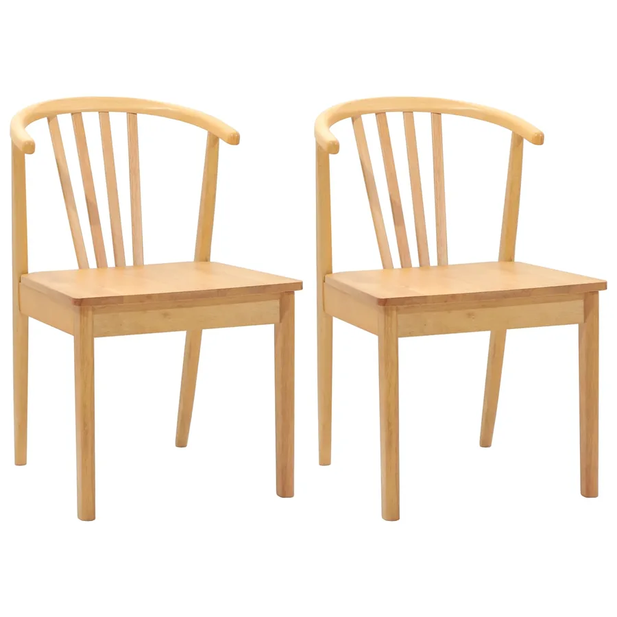 Chaise de salle à manger 2 pcs Naturel - 2