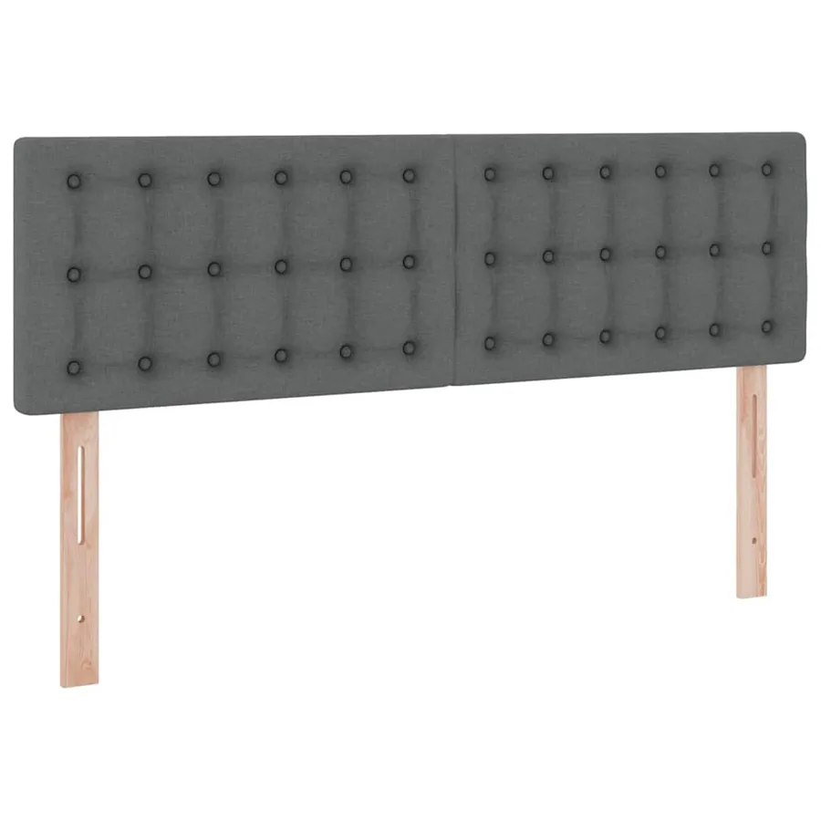 Lit avec rangement et matelas Gris foncé 140 x 190 cm - 9