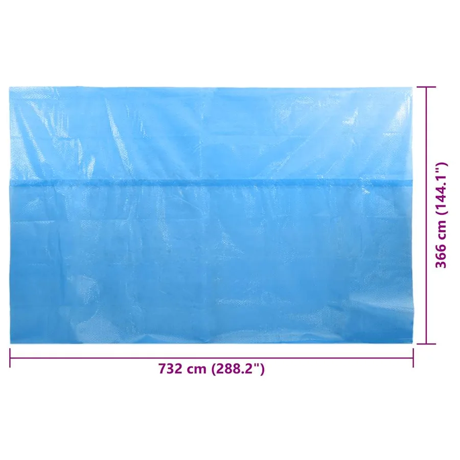 Bâche de piscine rectangulaire 732 x 366 cm PE Bleu - 6