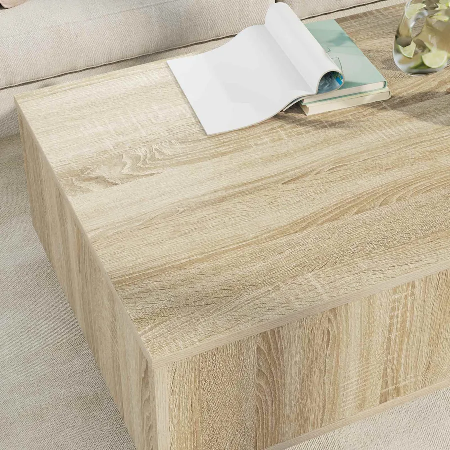 Table basse Chêne Sonoma 95 x 55 x 31 cm Bois d'ingénierie - 4