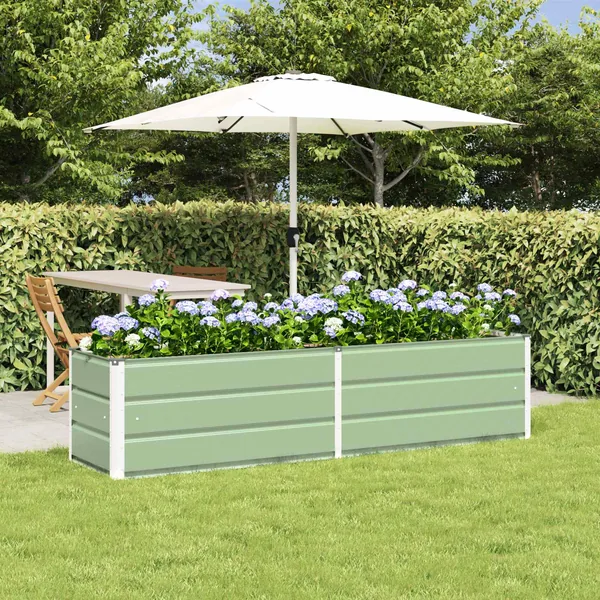 Jardinière Vert pastel 195 x 50 x 45 cm Acier galvanisé