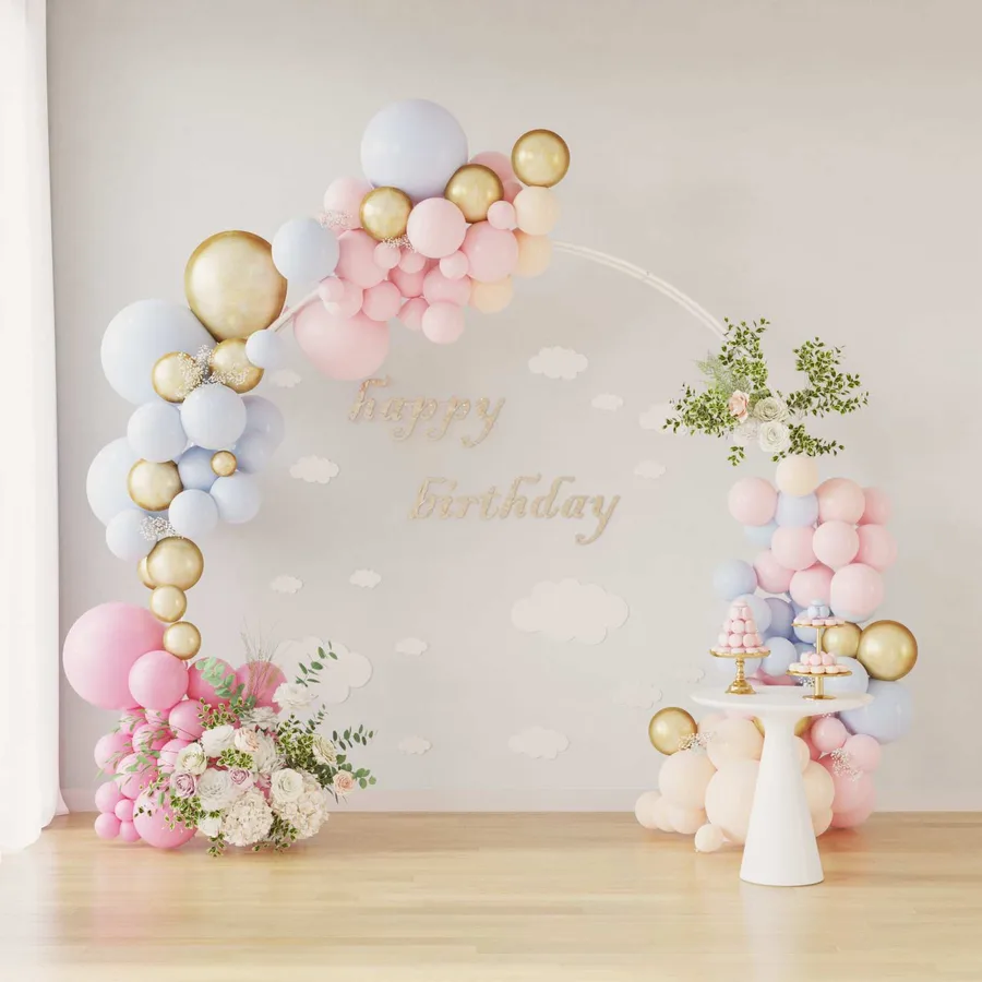 Arche de mariage Blanc 223 x 45 x 201 cm Acier - 4