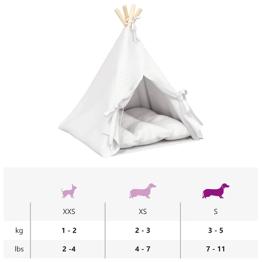 Teepee pour animaux de compagnie avec coussin 50 x 50 x 60 cm - 11